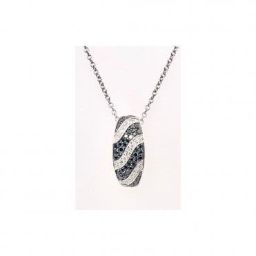 18ct Black & White Diamond Pendant