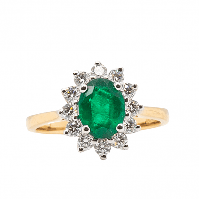 Gerry Browne Gold 18ct Emerald & Diamond Ring