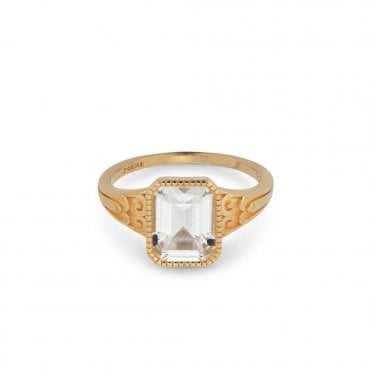 24KAE Crystal Vintage Ring