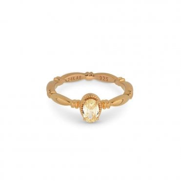 24KAE Lemon Hue Ring
