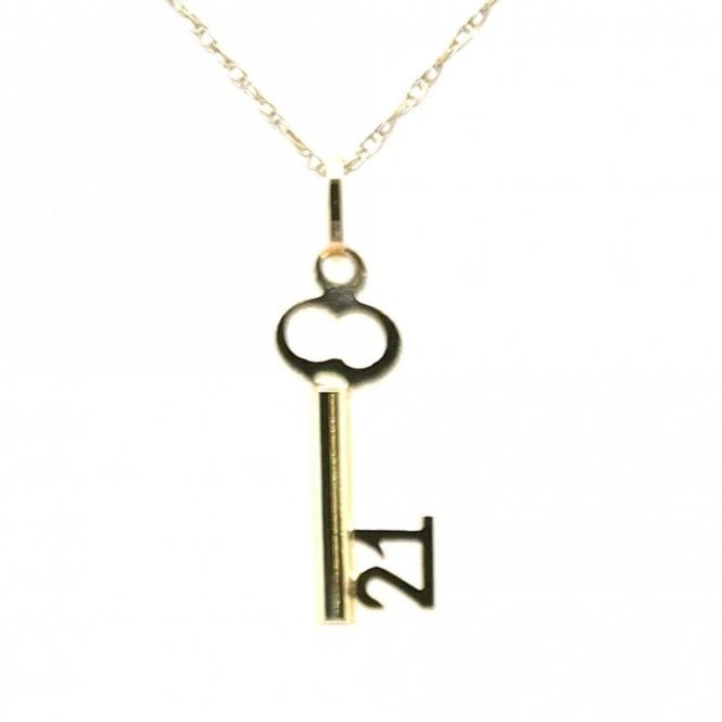 Gerry Browne Gold 9ct 21st Key Pendant