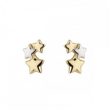 9ct 3 Star Earrings