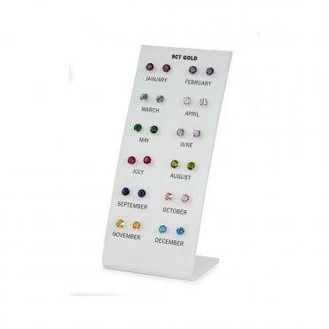 9ct Birthstone Earrings