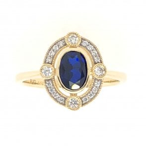 9ct Blue Dress Ring