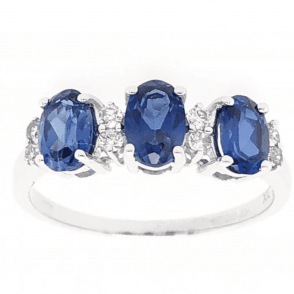 9ct Blue Stone Dress Ring