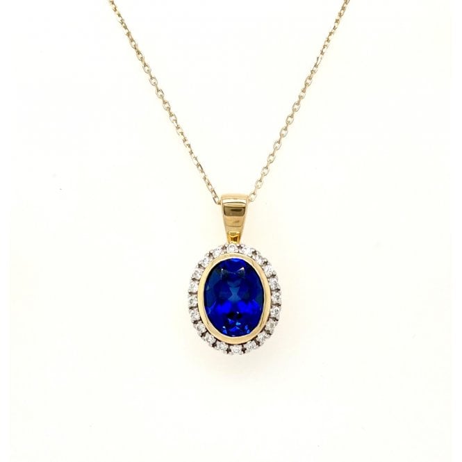 Gerry Browne Gold 9ct Blue Stone Pendant