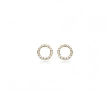 9ct Cz Circle Earrings