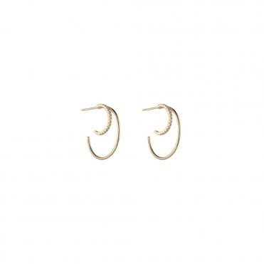 9ct Double Hoop Earrings