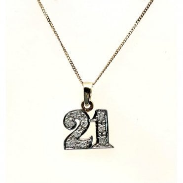 9ct Gold 21st Pendant