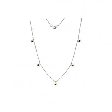 9ct Gold 5 Heart Chain