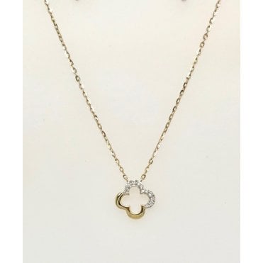 9ct Gold & Diamond Logo Pendant