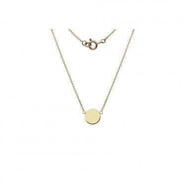 9ct Gold Disc Pendant