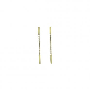 9ct Gold Drop Chain Earrings