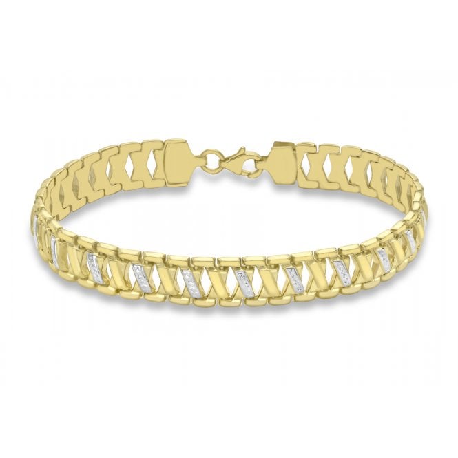Gerry Browne Gold 9ct Gold Kiss Ladder Bracelet