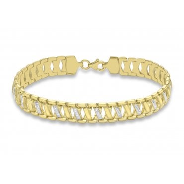 9ct Gold Kiss Ladder Bracelet
