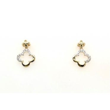 9ct Gold Logo Earrings