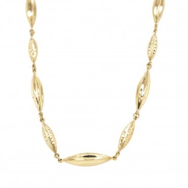 9ct Gold Oval Link Necklet