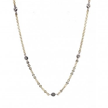9ct Gold Stone Set Chain