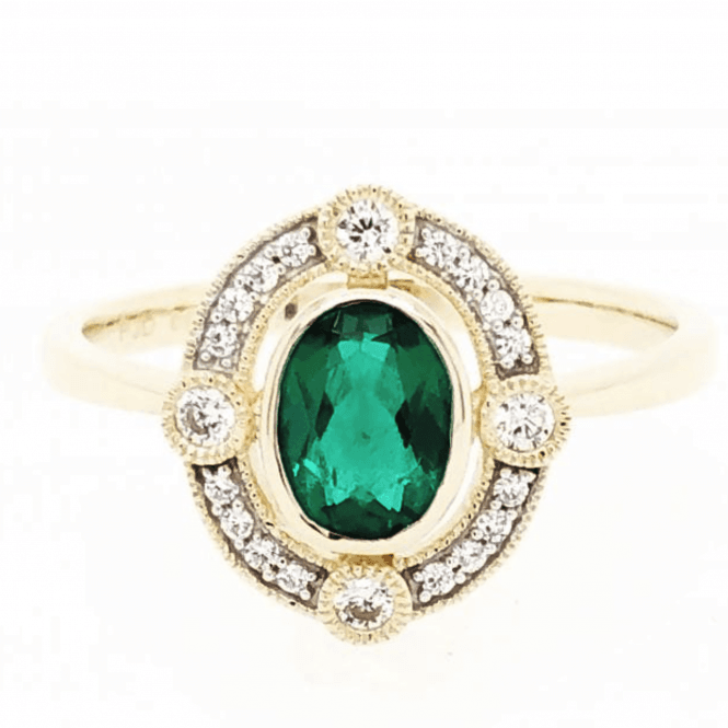 Gerry Browne Gold 9ct Green Stone Ring
