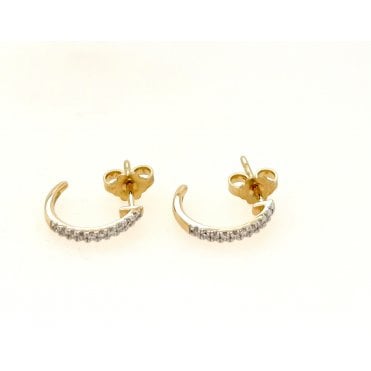 9ct Half Hoop Earrings