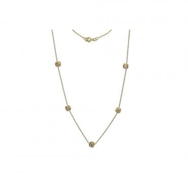 9ct Infinity Bead Necklet