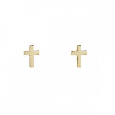 9ct Mini Cross Earrings