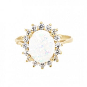 9ct Opal Cluster Ring