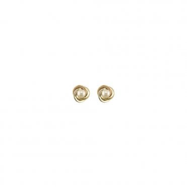 9ct Pearl Knot Earrings