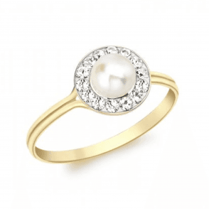 9ct Pearl Stone Set Ring