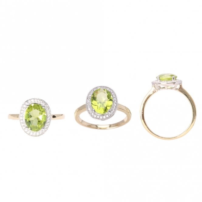 Gerry Browne Gold 9ct Peridot Cluster Ring