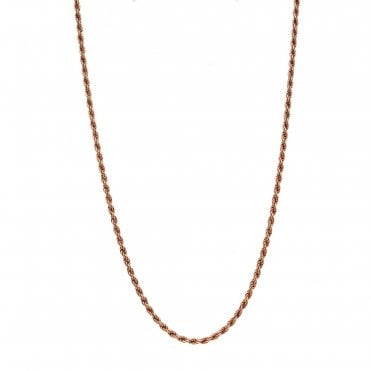 9ct Rose Gold Rope Chain