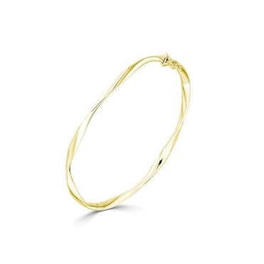 9ct Solid Gold Twist Bangle
