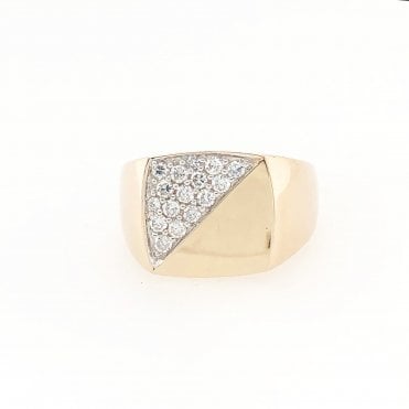 9ct Stone Set Signet Ring