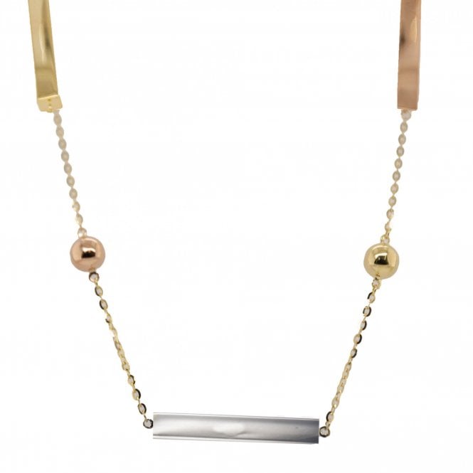 Gerry Browne Gold 9ct Three Colour Gold Chain
