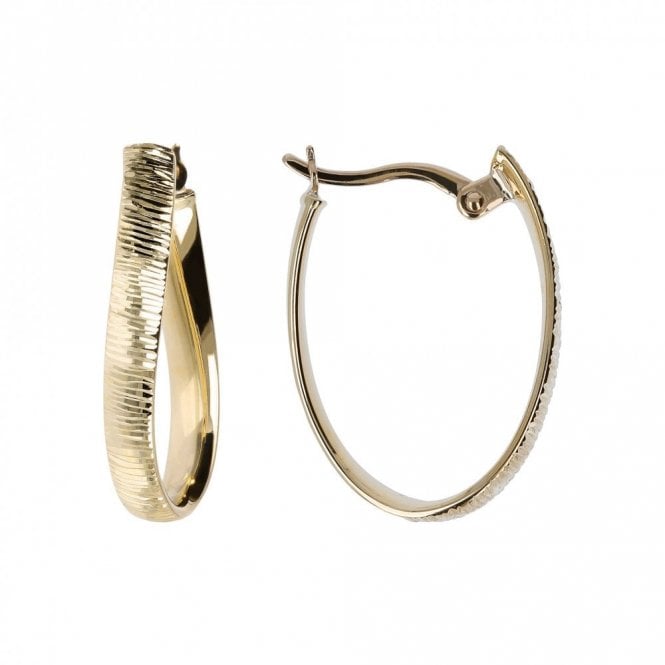 Gerry Browne Gold 9ct Twist Hoop Earrings