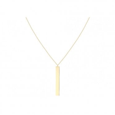 9ct Vertical Gold Bar Pendant