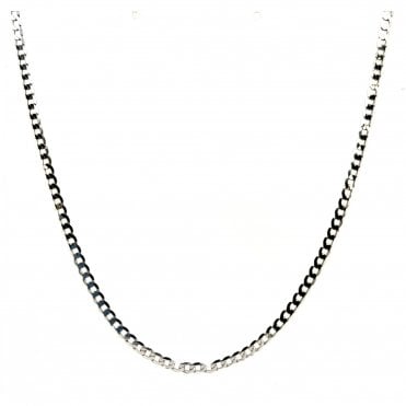 9ct White Gold Curb Chain