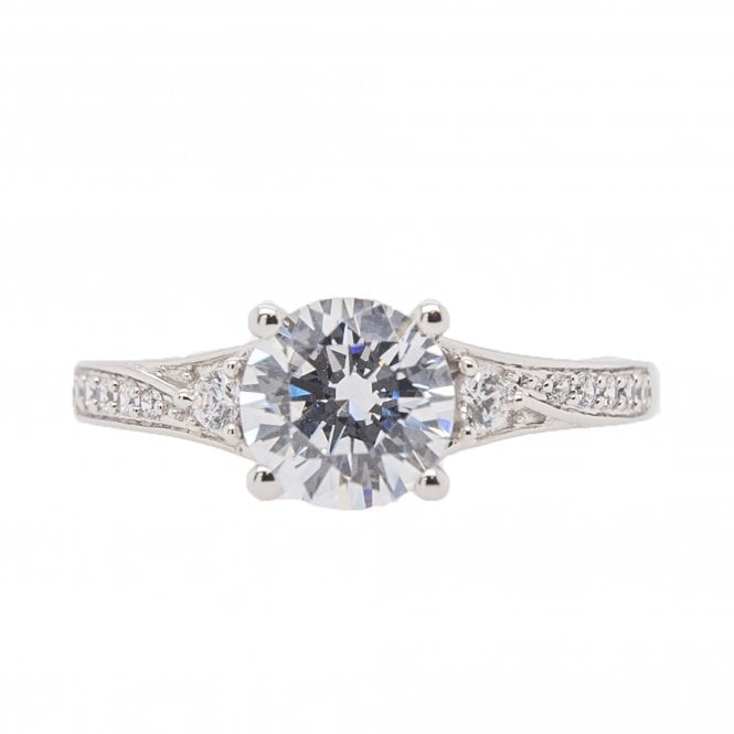 9ct White Gold Dress Ring