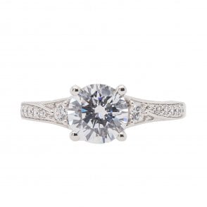 9ct White Gold Dress Ring