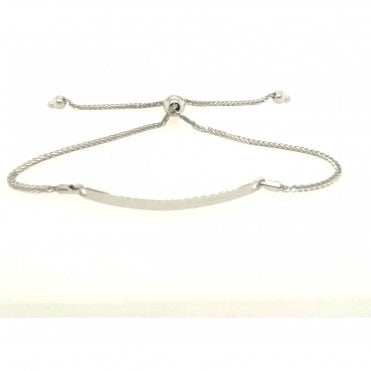 9ct White Gold ID Bracelet