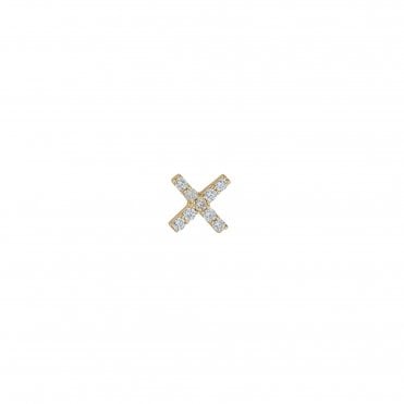 9ct X Kiss Ear Clamp