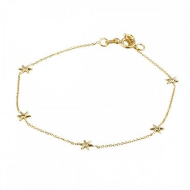 9ct Yellow Gold Stars Bracelet