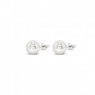 Absolute Silver Ball Stud Earrings