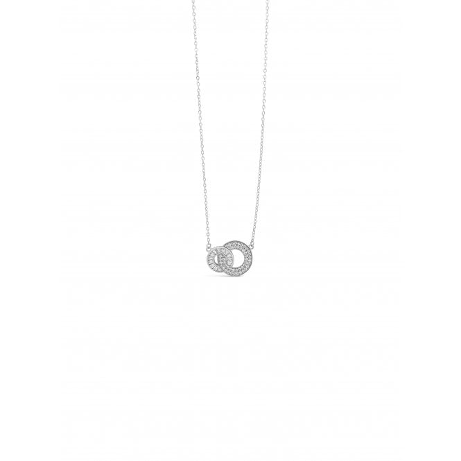Absolute Silver Cz Interlocking Circle Pendant