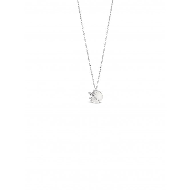 Absolute Silver Cz Tree And Disc Pendant