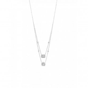 Absolute Silver Double Chain Pendant