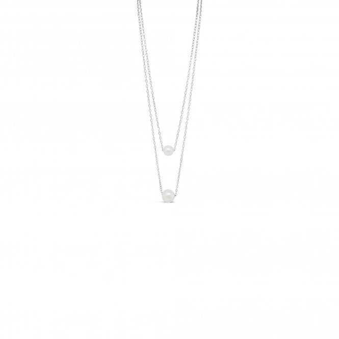 Absolute Silver  Double Pearl Pendant