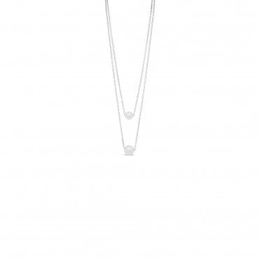 Absolute Silver Double Pearl Pendant