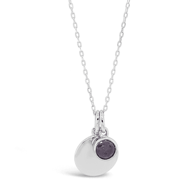 Absolute Silver  February Birthstone Pendant