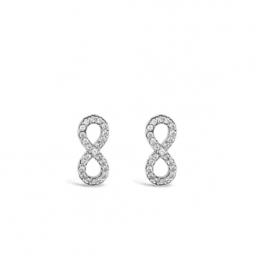 Absolute Silver Infinity Earrings
